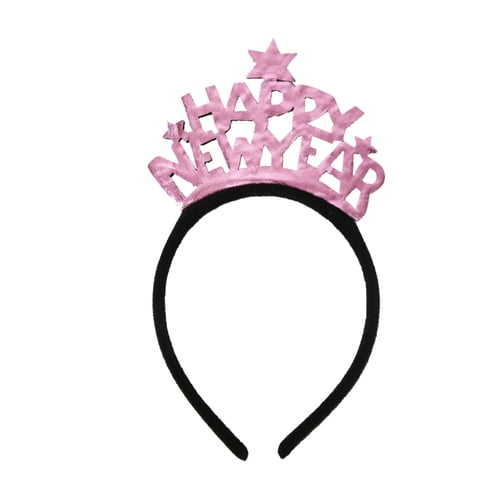 Skymirror Elastic Hair Hoop Men Women New Year Theme Headband HAPPY NEW YEAR Decoration Versatile Hair Accessory