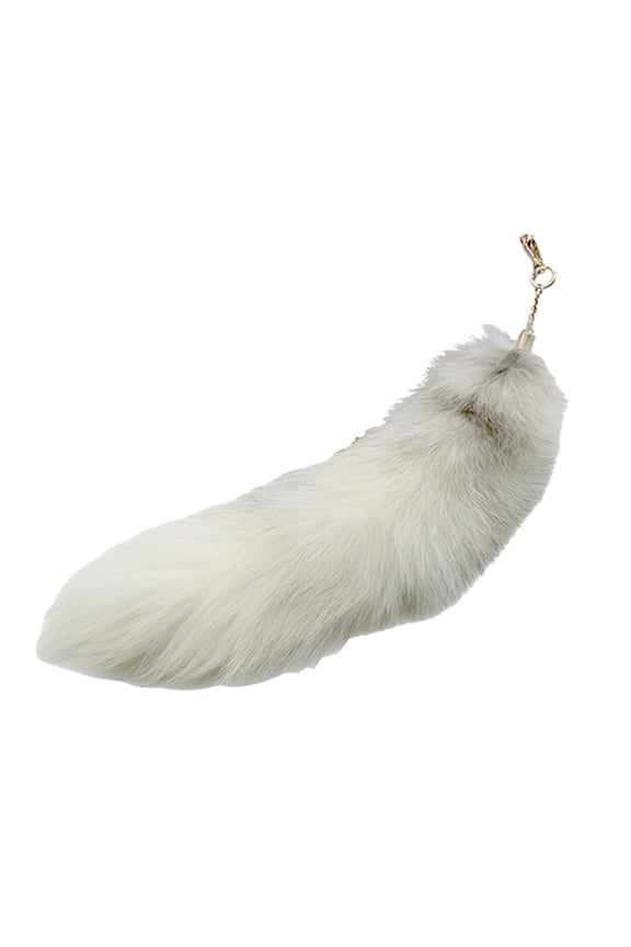 Extra Large Fake Fox Tail Keychain Oversized Imitation Fox Tail Keyring Charm Decoration Easy to Attach to Bags Backpacks Cosplay Accessory