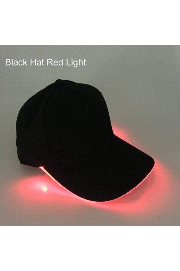 Fashion Unisex Solid Color LED Luminous Baseball Hat Christmas Party Peaked Cap