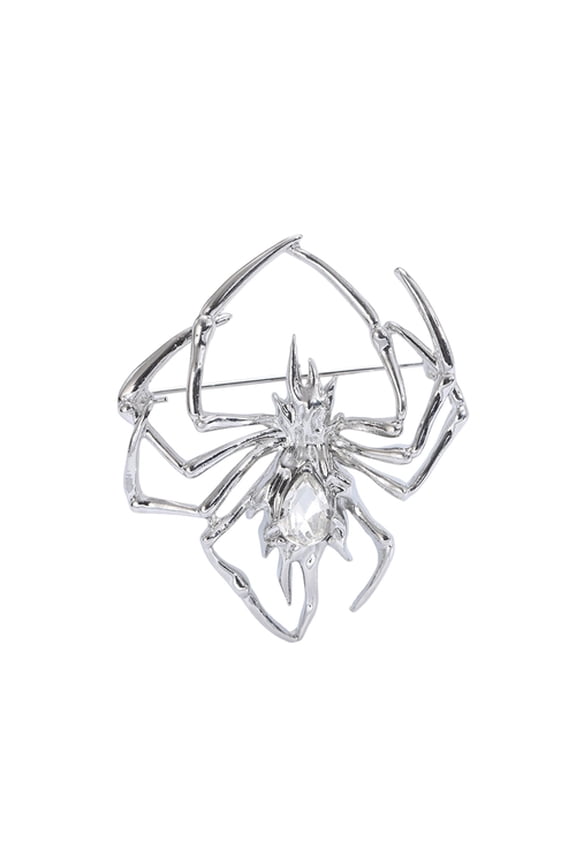 Glossy Spider Brooch Men's Suit Personalized Animal Collar Pin Alloy Insect Brooch Pin for Clothes Jewelry