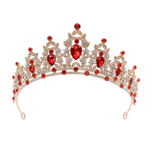 Skymirror Hair Hoop Shining Rhinestones Inlaid Leaf Decor Bridal Crown Birthday Party Alloy Headband Hair Accessories