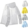 thumbnail image 1 of Skymirror Hooded Long Sleeve Pockets Zipper Placket Windbreaker Jacket Men Ultra Thin Sun Protection Coat Daily Clothing, 1 of 8