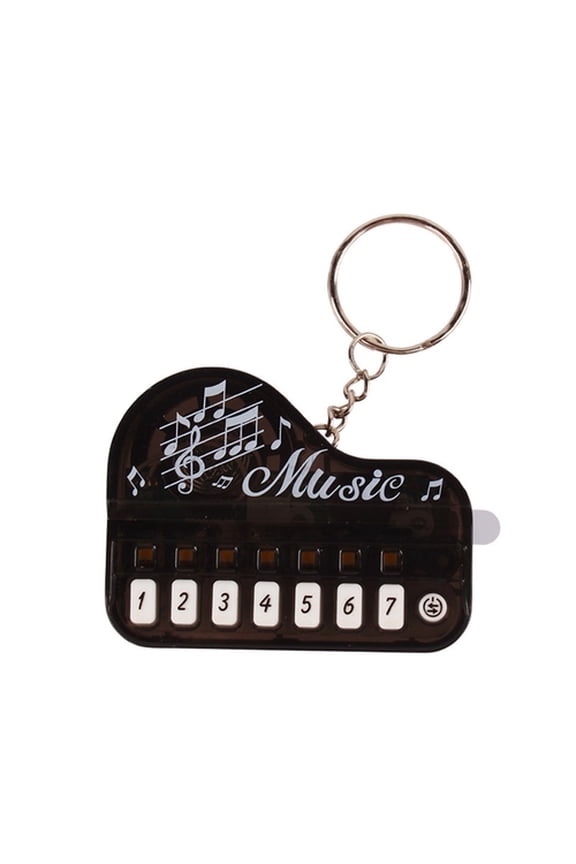Keychain Pendant Mini Electronic Piano Shape 8 Keys Light Music Cartoon Couple Pendant Exquisite Key Ring Funny Birthday Gift
