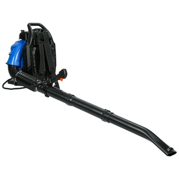 Skymirror Leaf Blower, 75.6CC Gas Powered Backpack Leaf Blower, 4-Stroke Snow Blower for Lawn Care Yard Dust Debris (Blue)