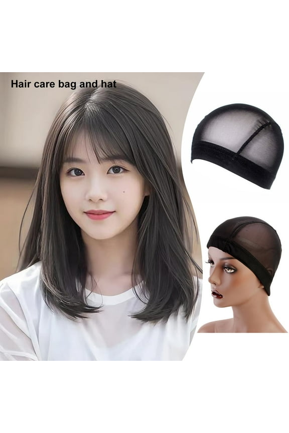 Men Baotou Hat Elastic Anti-slip Regular Fit Solid Color Haircut Protection Soft Dome Stretchable Weaving Cap Breathable Mesh Net Hairnet Headwear