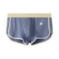 thumbnail image 1 of Skymirror Men Boxer Underwear Mid-rise Elastic Waistband Patchwork Color Shorts Briefs U-convex Ribbed Panties Daily Wear, 1 of 8