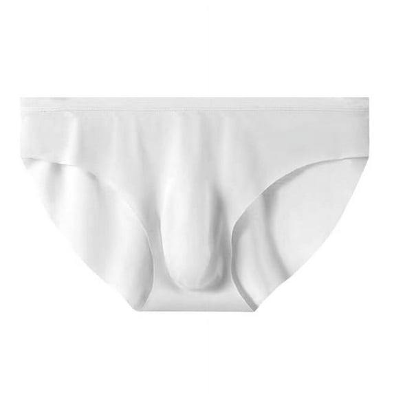 Skymirror Men Seamless Ice Silk Briefs Low-rise 3D U-convex Ultra-Thin Panties Solid Color Quick Drying Underwear