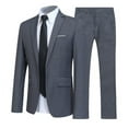 thumbnail image 1 of Skymirror Men Suit Set Lapel Formal Stylish Buttons Pockets Blazer for Dating, 1 of 8
