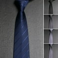 thumbnail image 1 of Skymirror Men Tie Business Tie Work Formal Occasion Stripe Silky Smooth Anti-wrinkle Adjustable Lightweight Clothes Matching Party Wedding Necktie, 1 of 7