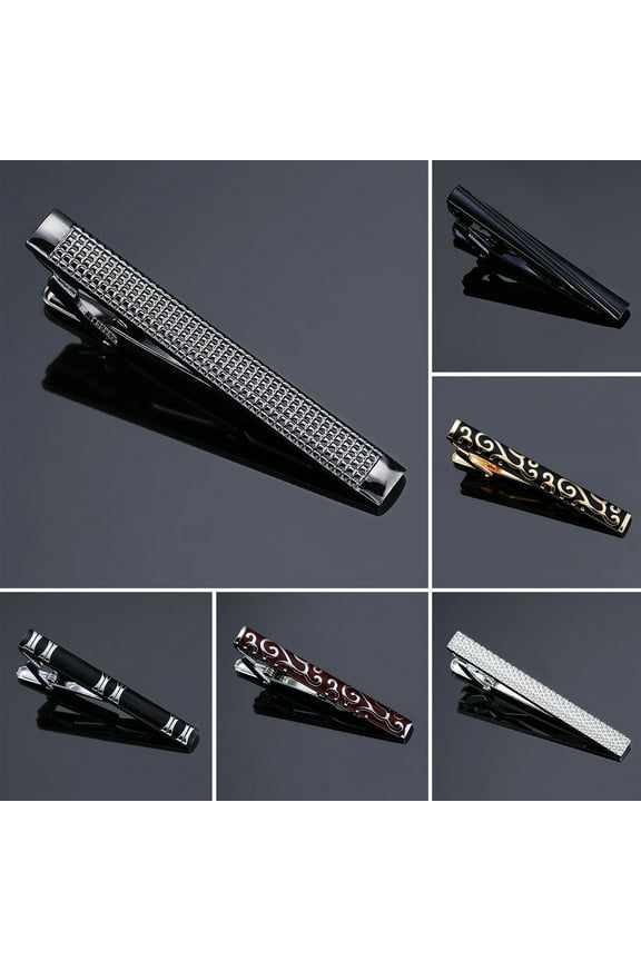 Men Tie Clip Fashion Pattern All Match Polished Accessory Smooth Surface Business Tie Clamp for Adult