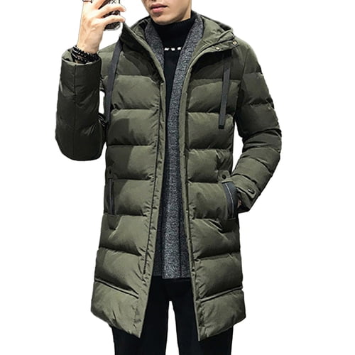 Skymirror Men Winter Parka Down Coat Hooded Ultimate Warmth Wind High Collar Mid length Outdoor Snow Jacket