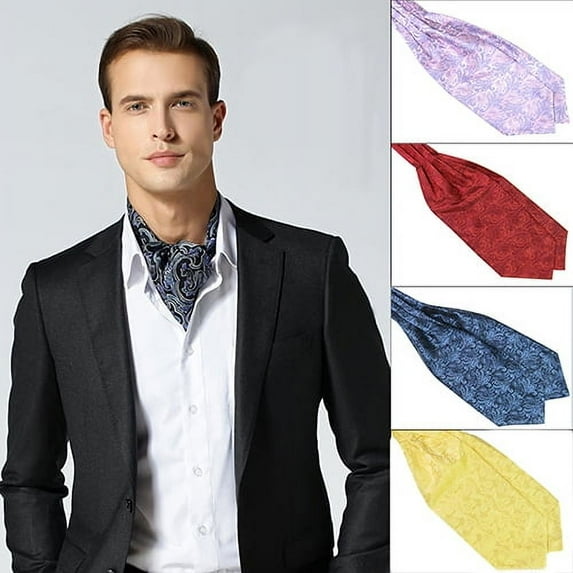 Skymirror Men's Classic Colorful Silky Satin Wedding Banquet Necktie Cravat Ascot Tie