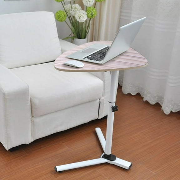 Skymirror Modern Triangle Stand Adjustable Height 360 Degree Rotatable Bedside Table Lifting Moveable Sofa Side End Laptop Desk