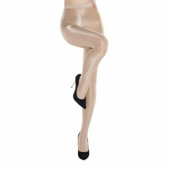 Skymirror Pantyhose Pearlescent Thin Solid Color See-through High Elasticity Match Dress Skinny Glitter High Waist Lady Stockings OL Commuting Club Party Pantyhose