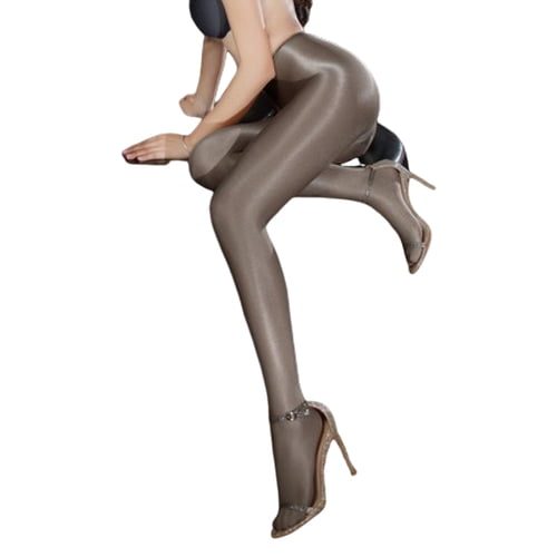 Skymirror Pantyhose Pearlescent Thin Solid Color See-through High Elasticity Match Dress Skinny Glitter High Waist Lady Stockings OL Commuting Club Party Pantyhose