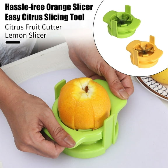Skymirror Professional Fruit Slicer Lemon Cutter Stainless Steel Sharp Blades Oranges Pear Corer Tool for Home Commercial Use