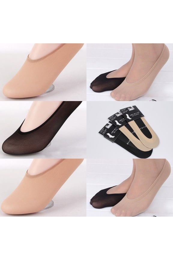 Silky Breathable Silicone Anti-Slip Low Cut Invisible Summer Women Secret Socks
