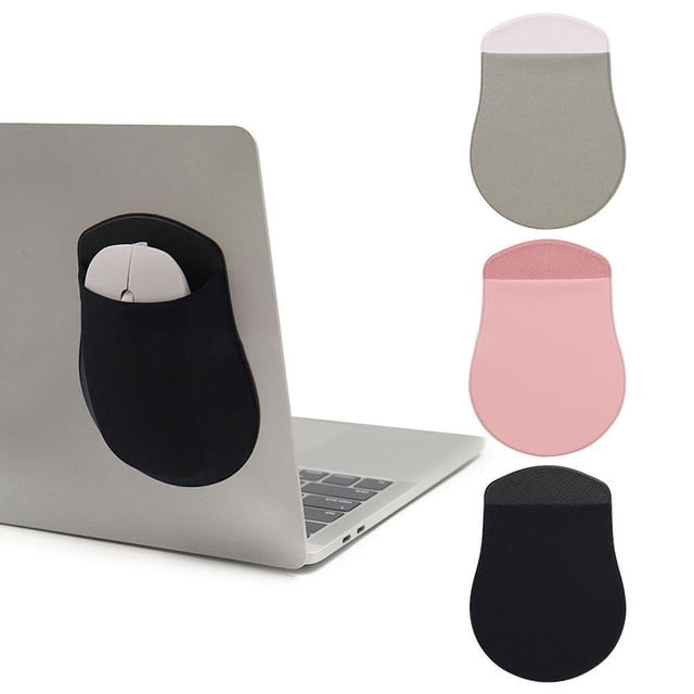 Lacdo 3-Pocket Mouse Holder For Laptop Stick On, External Hard Drive