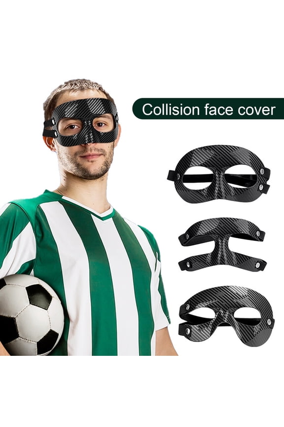 Sports Face Guard Adjustable Band Breathable PVC Basketball Football Softball Training Broken Nose Guard Men Women Face Shield Cover Protector