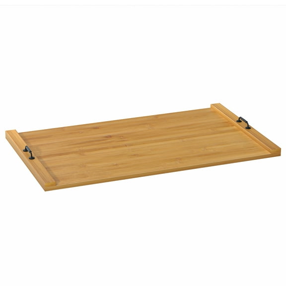 Skymirror Stove Top Cover Board with Handles, Noodle Board Stove Cover with Non-slip Silicone Mats, Wooden Serving Tray Stove Top Cover for Electric And Gas Stove
