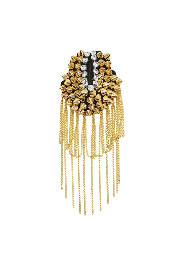 Tassel Epaulet Tassel Chain Rhinestone Clothing Accessories Ornamental Charming Decorate Shiny Temperament Shoulder Brooch Epaulette Women Accessory