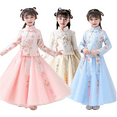 thumbnail image 1 of Skymirror Toddler Girls Chinese Cheongsam Soft Comfortable Cotton Blend Dresses Retro Embroidery Princess Dresses Set, 1 of 2
