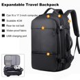 thumbnail image 1 of Skymirror Travel Backpack Expandable Capacity Computer Bag with USB Charging Port Waterproof Anti-Theft Lock Wet/Dry Separation Pockets Weekender Carry-On Business Bag, 1 of 1
