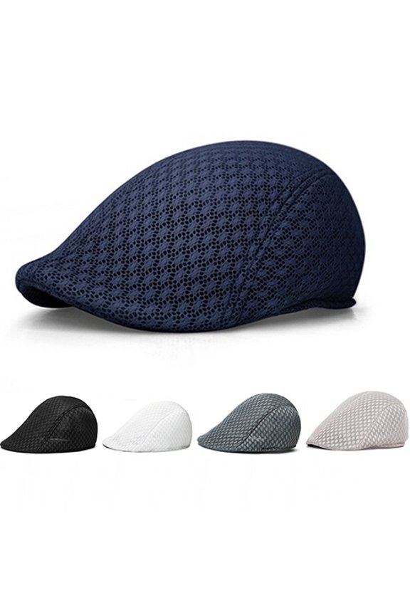 Unisex Fashion Duck Mesh Sun Flat Cap Golf Beret Newsboy Cabbie Baseball Hat