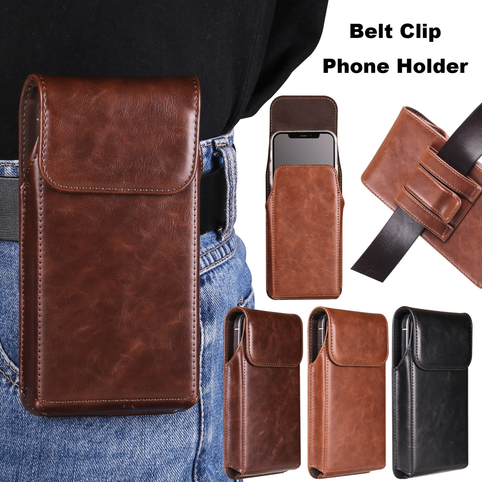 Brown Cell Phone Holder Belt Clip Skymirror Universal Phone Belt