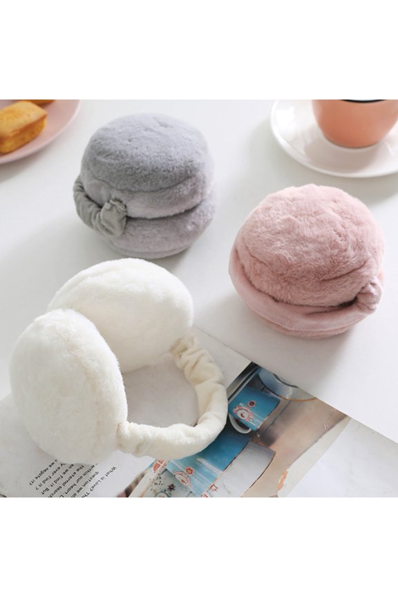 Warm Keeping Skin-friendly Earmuff Faux Rabbit Fur Rotating Adjustable Ear Cover for Winter