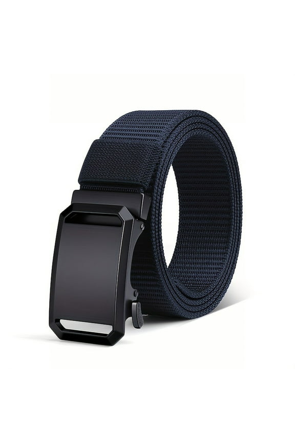 Webbing Automatic Buckle Belt Adjustable Length Farmers Security Guard Waistband Holeless Outdoor Belt