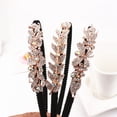 thumbnail image 1 of Skymirror Woman Headband Elegant Style Non Slip Headwear Hair Hoop Band Flower Rhinestone Headdress Hair Accessories, 1 of 8