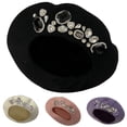 thumbnail image 1 of Skymirror Women Beret Thick Brimless Decorative Stretchy Comfortable Keep Warm Headwear Luxury Rhinestone Women Painter Hat Beanie Cap Fashion Accessories, 1 of 8