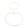 thumbnail image 1 of Skymirror Women Body Chain Double-layered Rhinestone Decor Adjustable Chest Chain Breast Jewelry Women Prom Party Low-cut Dress Pairing Necklace, 1 of 8