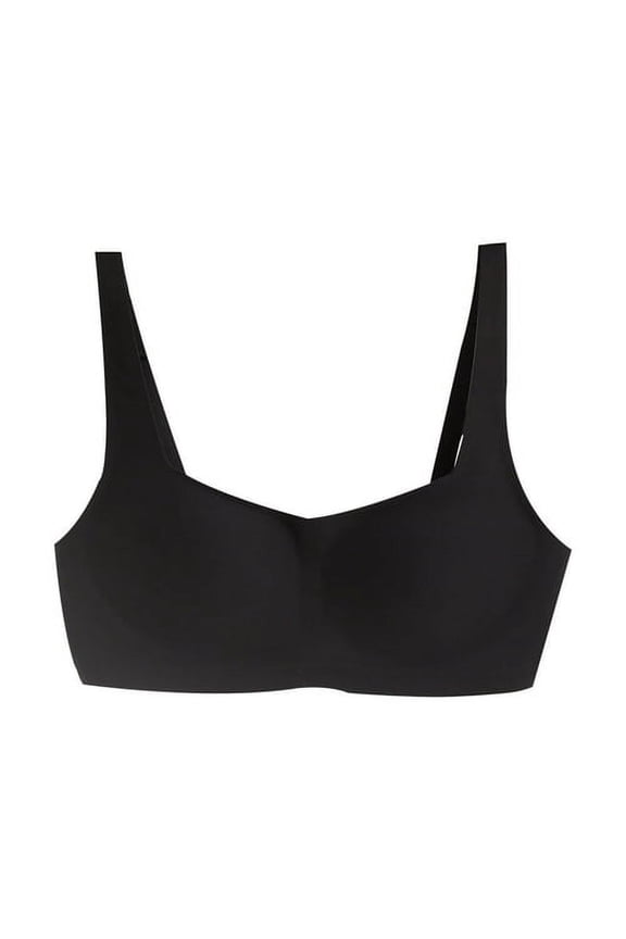 Women Bra Seamless Push Up Elastic Anti-snagging Closure Square Neck Detachable Pads Wireless Solid Color Soft Breathable Back Closure Lady Daily Bra Underwear