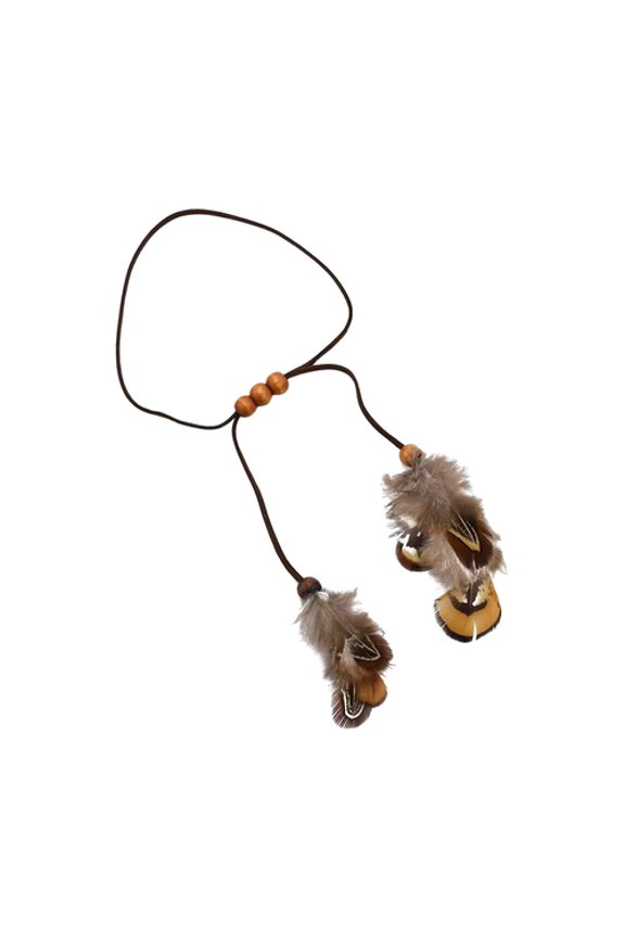 Women Feather Bracelet Punk Gothic Style Adjustable Beaded Arm Bracelet Halloween Party Performance Cosplay Jewelry