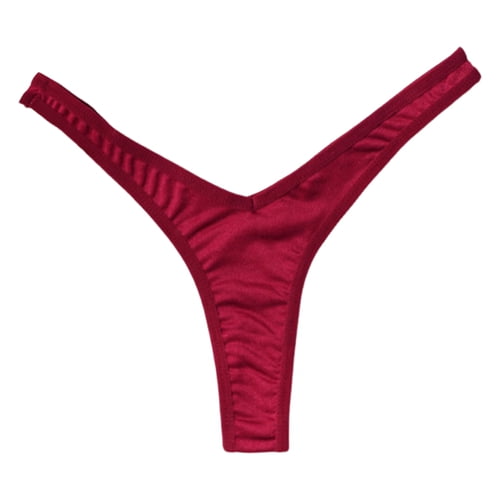 Skymirror Women Thong Panties Thin Low Waist Seamless Solid Color Good Breathability Lady Underpants Female Daily Underwear