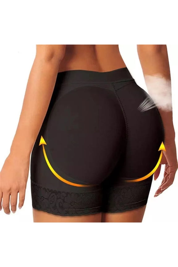 Women Underpants Fake Buttock High Waist Tummy Control Butt Lifted Seamless Soft Breathable Elastic Butt Lifter Body Shaper Panties Padded Underwear