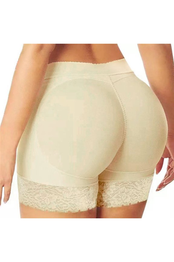 Women Underpants Fake Buttock High Waist Tummy Control Butt Lifted Seamless Soft Breathable Elastic Butt Lifter Body Shaper Panties Padded Underwear