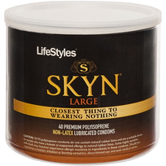SKYN Elite Large Lubricated Ultra Thin Polyisoprene Non-Latex Condoms, 40 Count