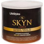 SKYN Elite Large Lubricated Ultra Thin Polyisoprene Non-Latex Condoms, 40 Count
