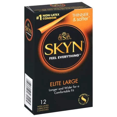 Skyn Feel Everything Elite Large Non-Latex Lubricated Condoms, 12 Ea, 2 Pack