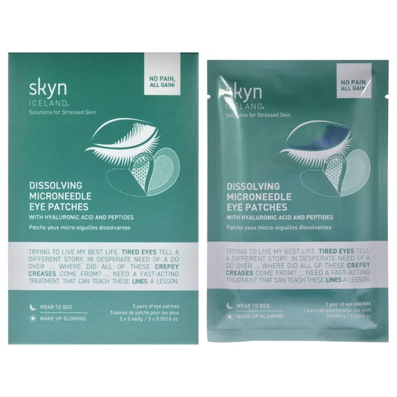 Skyn Iceland Dissolving Microneedle Eye Patches , 5 x 0.0016 oz Patches