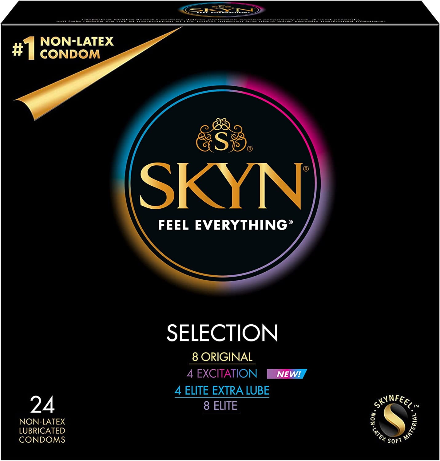 Skyn Selection Lubricated Non-Latex Condoms Variety Pack 24 ea HSA/FSA  Eligible - Walmart.com