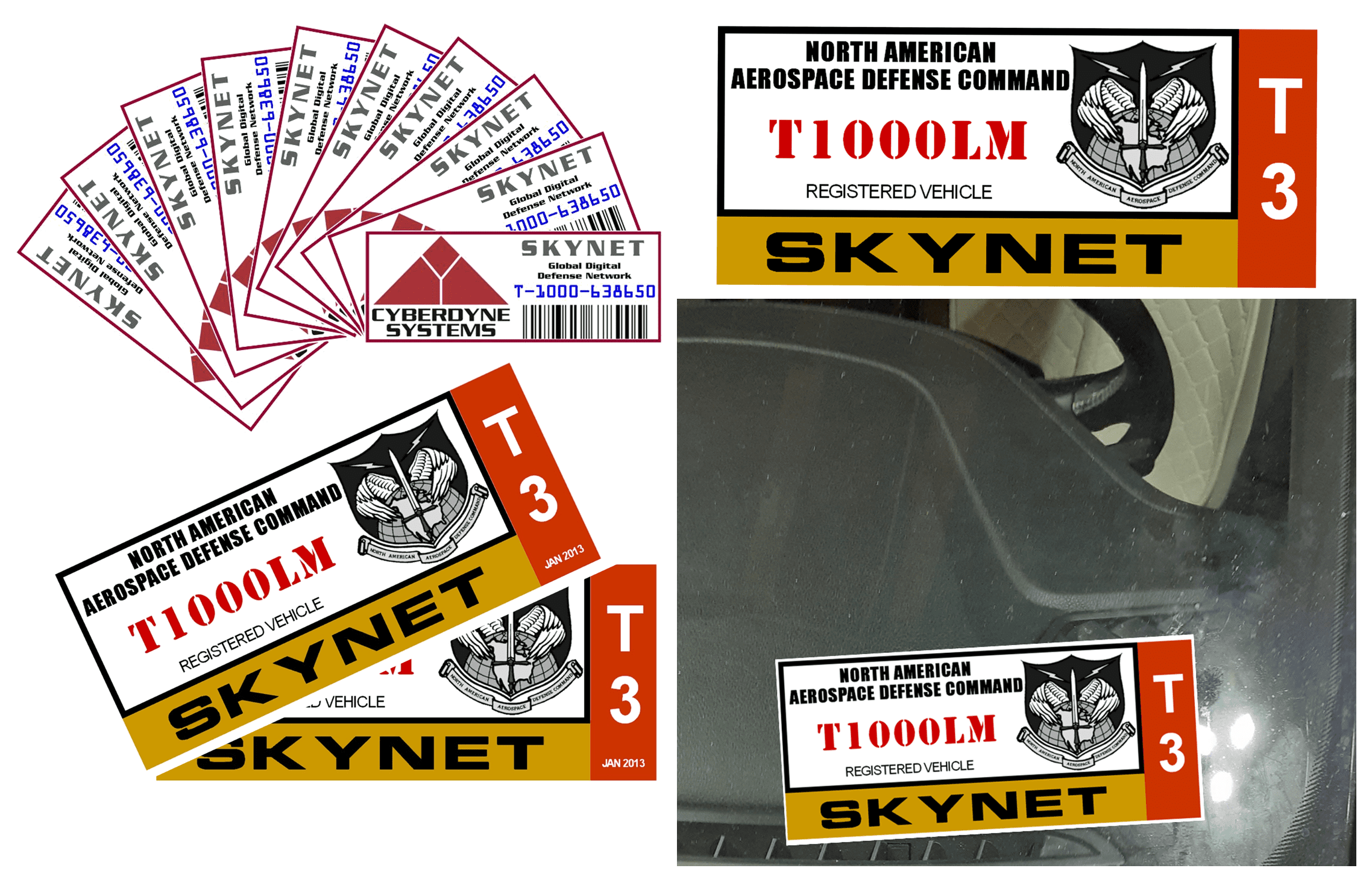Skynet Sticker Skynet Mega-Bundle - Parking Decal - Stickers - Cyberdyne Asset Tags ...