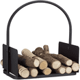 thumbnail image 1 of JP OUTDOOR Heavy Duty Metal Firewood Log Basket, Indoor Outdoor Portable Log Storage Rack, 14.7''L x 11.8''W x 19.4''H, 1 of 9