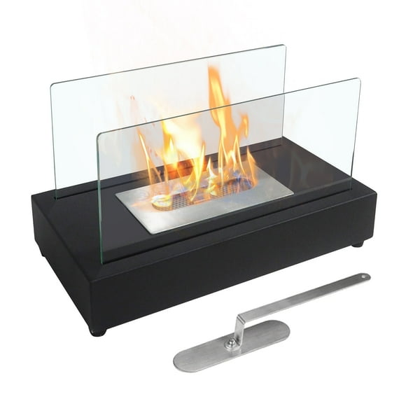 JP OUTDOOR 8''H Metal Portable Outdoor Tabletop Fireplace with Flame Guard