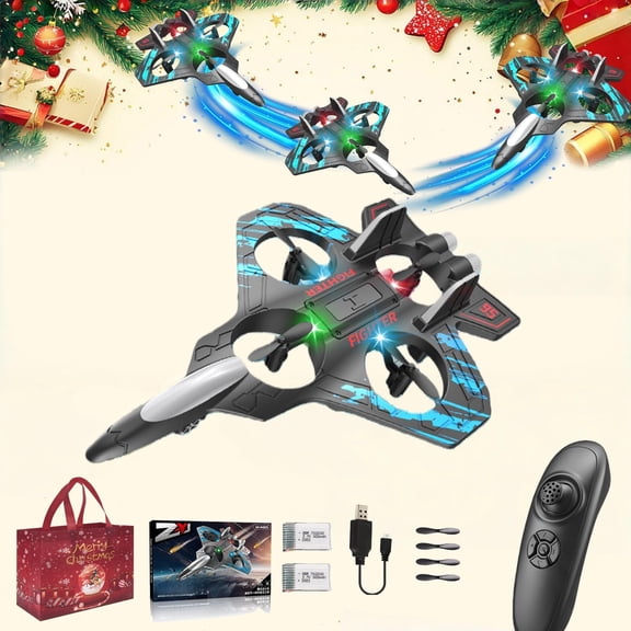 Skyriders RC Jet, 360° Flip Stunt Fighter Jet Drone with LED Lights, Foam Remote Control Airplane Flying Toy, RC Plane Fighter Jets for Beginners
