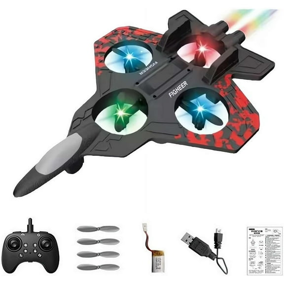 Skyriders RC Jet,Foam Remote Control Airplanes, RC Planes with Light, RC-irplane Fighter Jet for Kids Adults 8-16, 360° Flip, Stunt Roll, Drones for Kids 8-12, Airplane Toy Gifts for Boys
