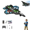 thumbnail image 1 of Skyriders RC Jet with LED Lights – 360° Flips, Remote Control Foam Airplane, Rechargeable Hovering Fighter Helicopter for Beginners(2 Battery), 1 of 7